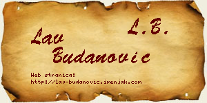 Lav Budanović vizit kartica